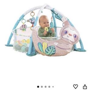 Infantino Sloth Activity Gym with Blue and Green Accents